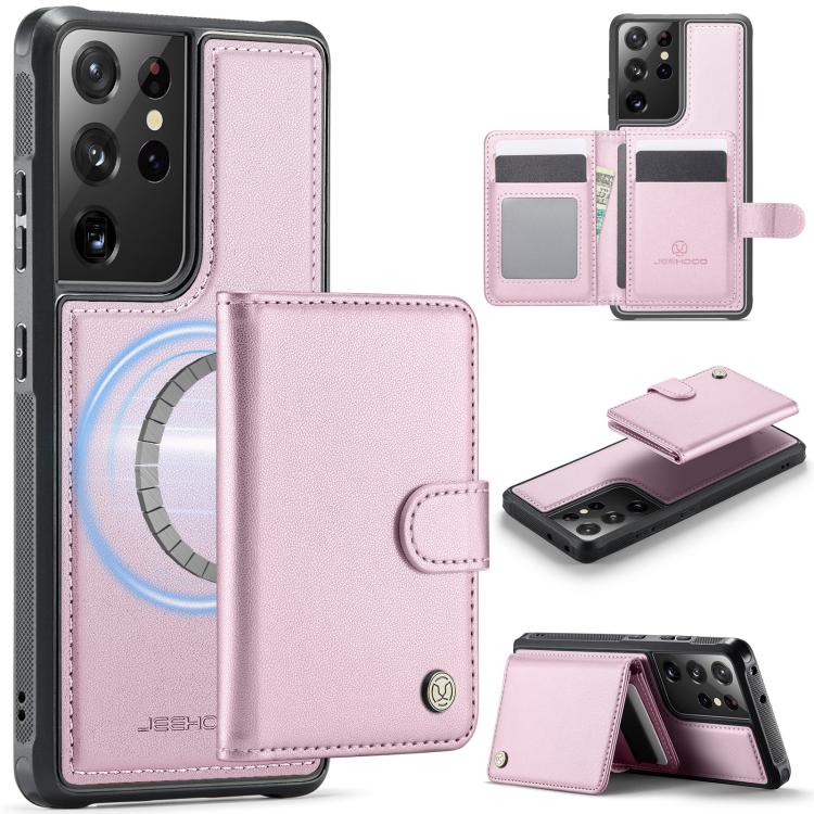 Portafoglio con fibbia in pelle con protezione MagSafe e RFID per Samsung Galaxy