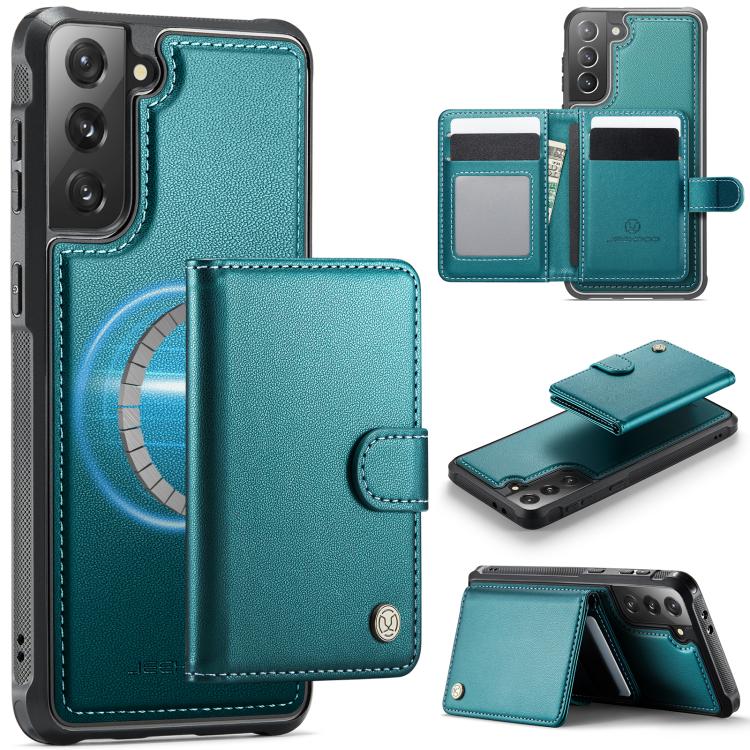 Portafoglio con fibbia in pelle con protezione MagSafe e RFID per Samsung Galaxy