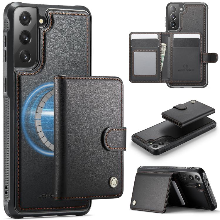 Portafoglio con fibbia in pelle con protezione MagSafe e RFID per Samsung Galaxy