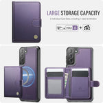 Portafoglio con fibbia in pelle con protezione MagSafe e RFID per Samsung Galaxy