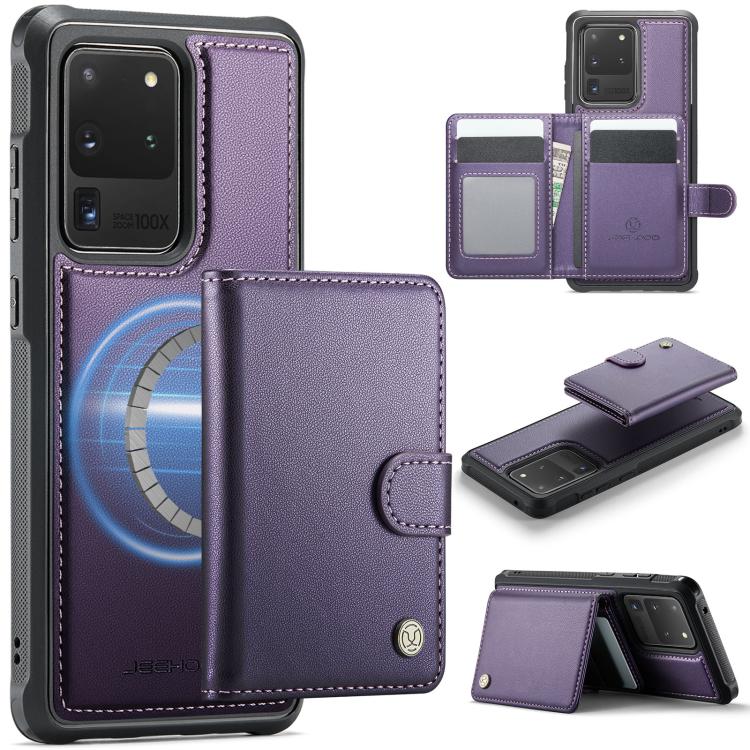 Portafoglio con fibbia in pelle per Samsung Galaxy S20 Ultra 5G, S20 e S20+ con