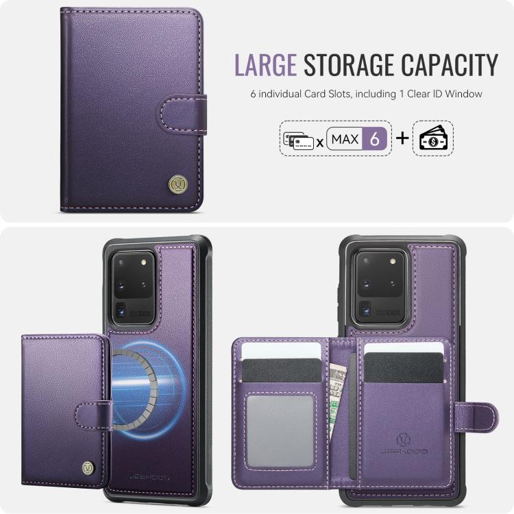 Portafoglio con fibbia in pelle per Samsung Galaxy S20 Ultra 5G, S20 e S20+ con