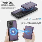 Portafoglio con fibbia in pelle per Samsung Galaxy S20 Ultra 5G, S20 e S20+ con