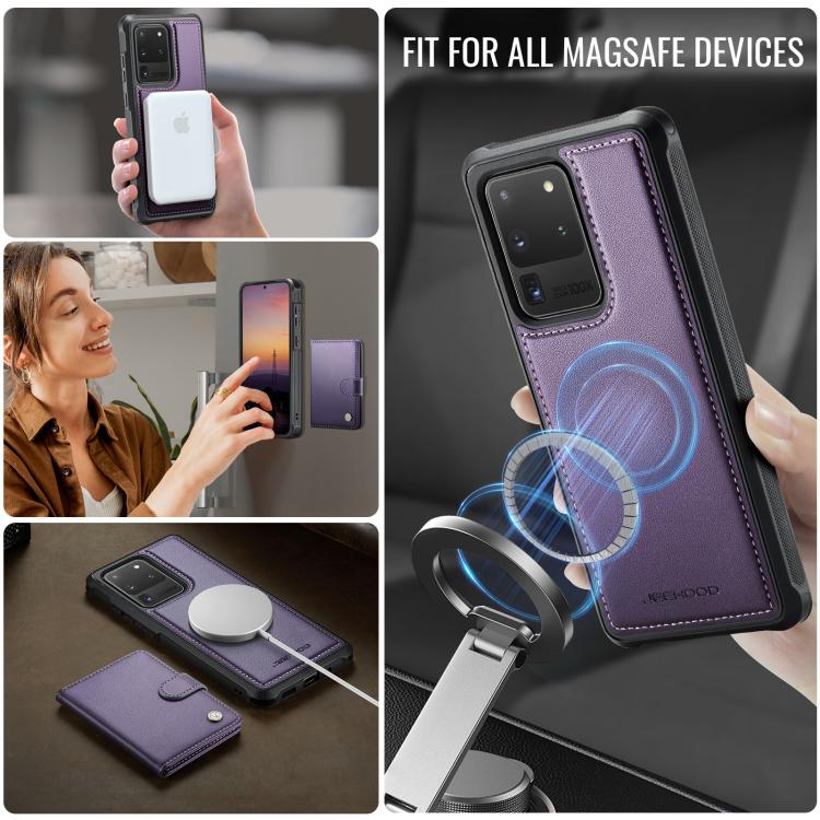 Portafoglio con fibbia in pelle per Samsung Galaxy S20 Ultra 5G, S20 e S20+ con