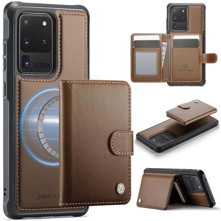 Portafoglio con fibbia in pelle per Samsung Galaxy S20 Ultra 5G, S20 e S20+ con