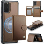 Portafoglio con fibbia in pelle per Samsung Galaxy S20 Ultra 5G, S20 e S20+ con