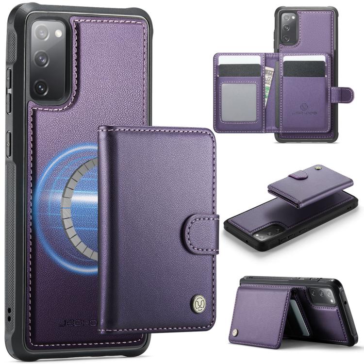 Portafoglio con fibbia in pelle con protezione MagSafe e RFID per Samsung Galaxy