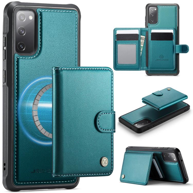 Portafoglio con fibbia in pelle con protezione MagSafe e RFID per Samsung Galaxy