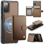Portafoglio con fibbia in pelle con protezione MagSafe e RFID per Samsung Galaxy