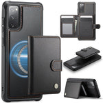 Portafoglio con fibbia in pelle con protezione MagSafe e RFID per Samsung Galaxy