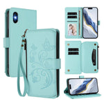 Portafoglio multi-carta con cerniera e motivo farfalla, amore e fiore, custodia per telefono in pelle, For iPhone X / XS, For iPhone XR, For iPhone XS Max