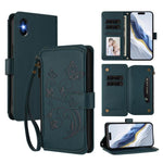 Portafoglio multi-carta con cerniera e motivo farfalla, amore e fiore, custodia per telefono in pelle, For iPhone X / XS, For iPhone XR, For iPhone XS Max