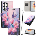Custodia in pelle con motivo a colori per Samsung Galaxy S25 / S24, S25+ / S24+