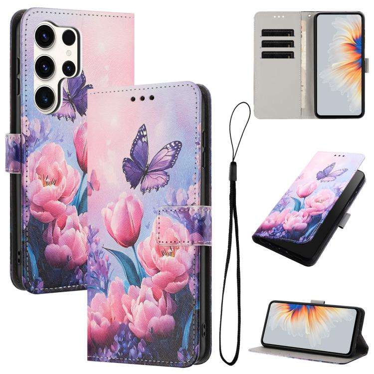 Custodia in pelle con motivo a colori per Samsung Galaxy S25 / S24, S25+ / S24+