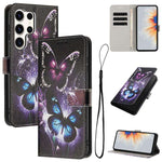 Custodia in pelle con motivo a colori per Samsung Galaxy S25 / S24, S25+ / S24+