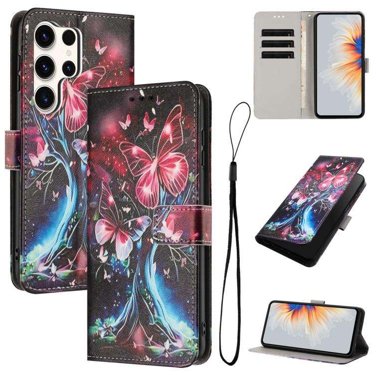 Custodia in pelle con motivo a colori per Samsung Galaxy S25 / S24, S25+ / S24+