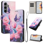 Custodia in pelle con motivo a colori per Samsung Galaxy S25 / S24, S25+ / S24+