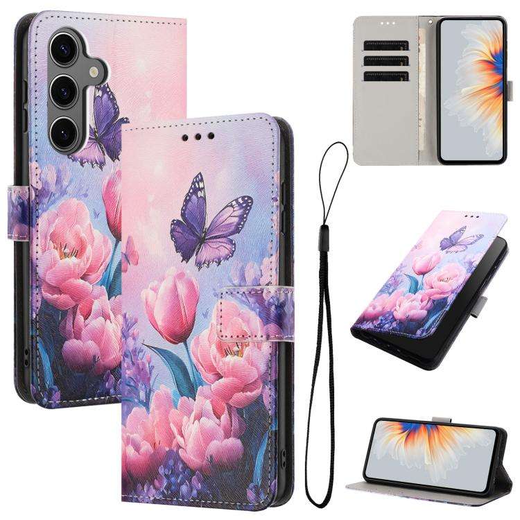 Custodia in pelle con motivo a colori per Samsung Galaxy S25 / S24, S25+ / S24+