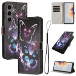 Custodia in pelle con motivo a colori per Samsung Galaxy S25 / S24, S25+ / S24+