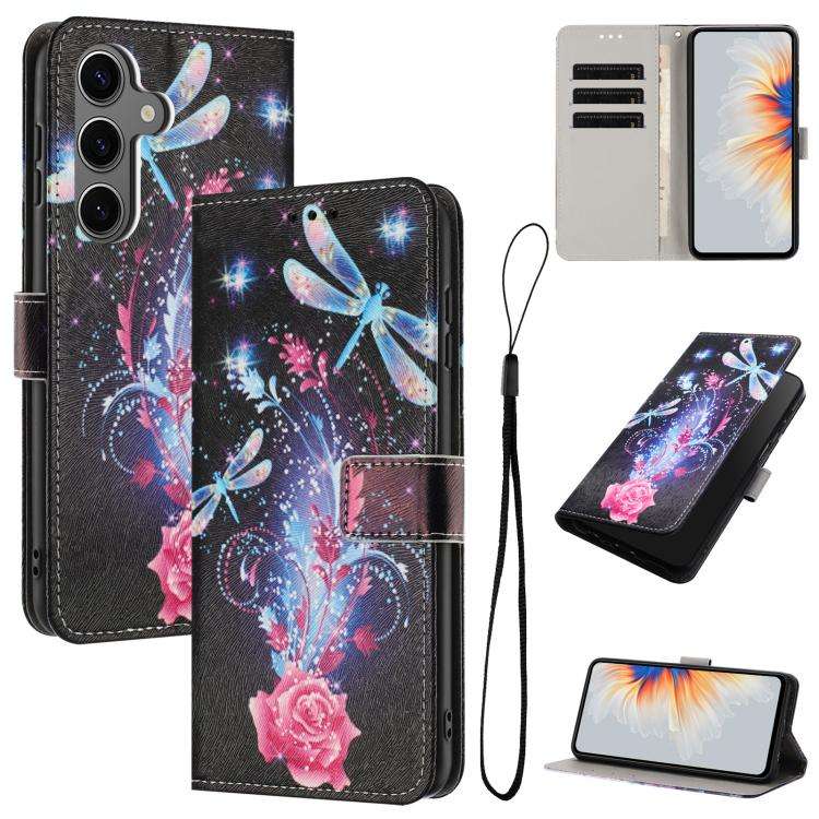 Custodia in pelle con motivo a colori per Samsung Galaxy S25 / S24, S25+ / S24+