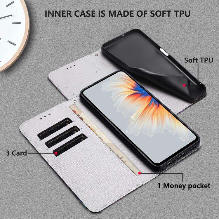 Custodia in pelle con motivo a colori per Samsung Galaxy S25 / S24, S25+ / S24+