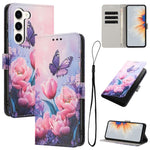 Custodia in pelle con motivo a colori per Samsung Galaxy S23 Ultra, S23+ e S23