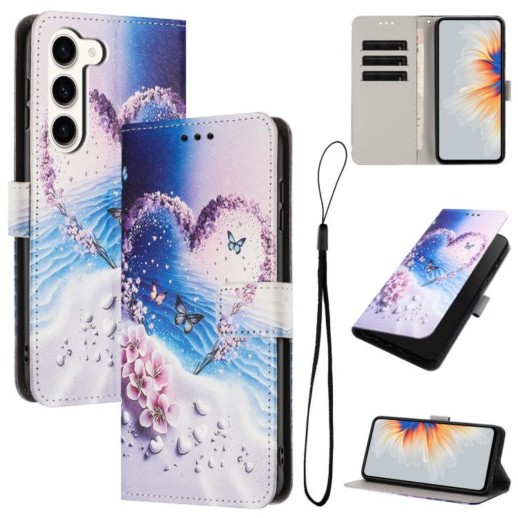 Custodia in pelle con motivo a colori per Samsung Galaxy S23 Ultra, S23+ e S23