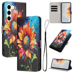 Custodia in pelle con motivo a colori per Samsung Galaxy S23 Ultra, S23+ e S23