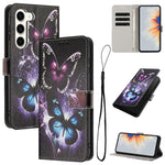 Custodia in pelle con motivo a colori per Samsung Galaxy S23 Ultra, S23+ e S23
