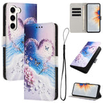 Custodia in pelle con motivo a colori per Samsung Galaxy S23 Ultra, S23+ e S23