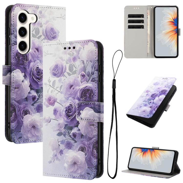 Custodia in pelle con motivo a colori per Samsung Galaxy S23 Ultra, S23+ e S23