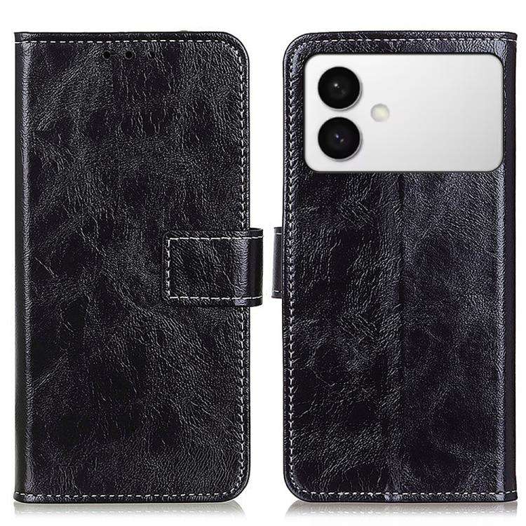 Custodia per telefono in pelle con texture Crazy Horse per e modelli compatibili