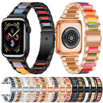 Cinturino per orologio xDfind con tre perline in metallo e resina, For Apple Watch 42 / 44 / 45 / 46 / 49mm