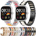 Cinturino per orologio xDfind con tre perline in metallo e resina, For Redmi Watch6/5/4/Xiaomi Band 9 Pro/8 Pro, For Xiaomi Smart Band 10 / 9 / 8