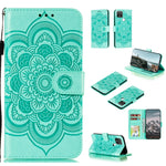 Custodia pelle sintetica mandala con supporto per Google Pixel 5, 4a 5G e 5 XL /
