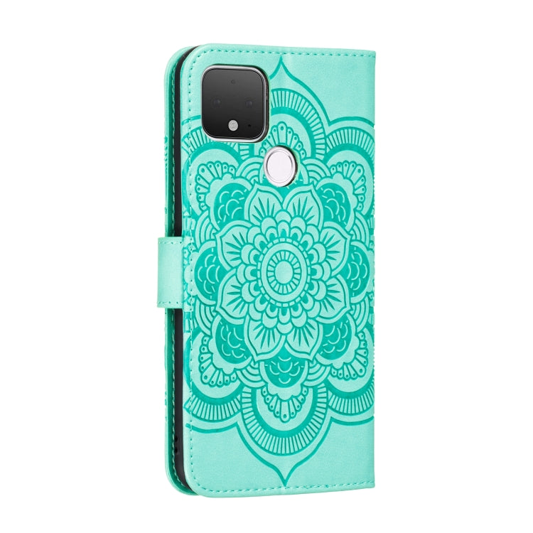 Custodia pelle sintetica mandala con supporto per Google Pixel 5, 4a 5G e 5 XL /