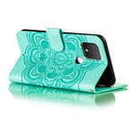 Custodia pelle sintetica mandala con supporto per Google Pixel 5, 4a 5G e 5 XL /