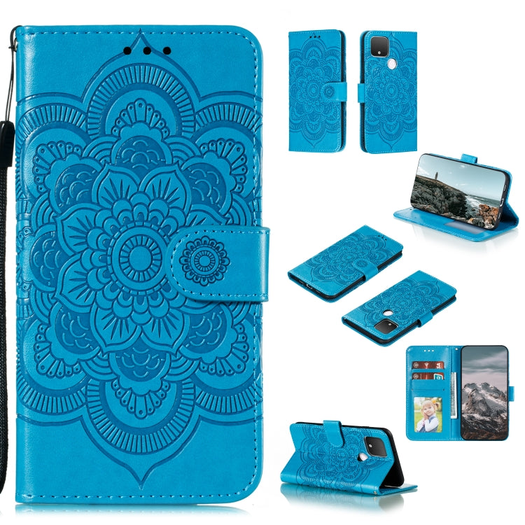 Custodia pelle sintetica mandala con supporto per Google Pixel 5, 4a 5G e 5 XL /