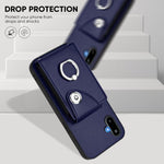 Custodia per telefono con anello porta carte e cordino lungo per Samsung Galaxy