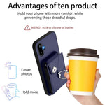 Custodia per telefono con anello porta carte e cordino lungo per Samsung Galaxy