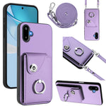 Custodia per telefono con anello porta carte e cordino lungo per Samsung Galaxy