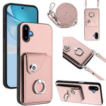 Custodia per telefono con anello porta carte e cordino lungo per Samsung Galaxy