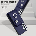Custodia per telefono con anello porta carte e cordino lungo per Samsung Galaxy