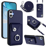 Custodia per telefono con anello porta carte e cordino lungo per Samsung Galaxy