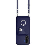 Custodia per telefono con anello porta carte e cordino lungo per Samsung Galaxy