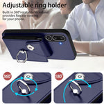 Custodia per telefono con anello porta carte e cordino lungo per Samsung Galaxy