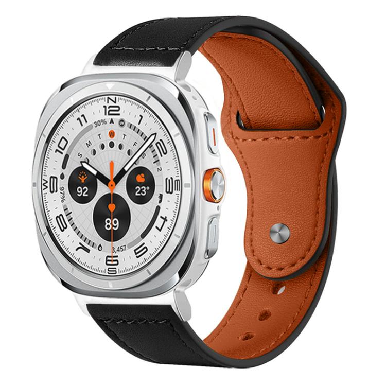 Cinturino per orologio xDfind con fibbia a rivetto in vera pelle, For Samsung Galaxy Watch Ultra / Ultra 2025