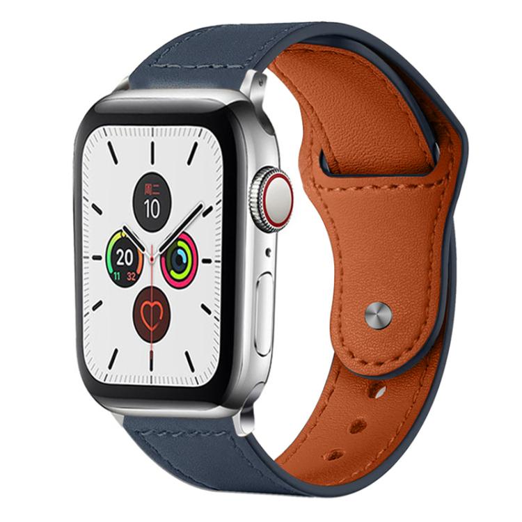Cinturino per orologio xDfind con fibbia a rivetto in vera pelle, For Apple Watch 42 / 44 / 45 / 46 / 49mm