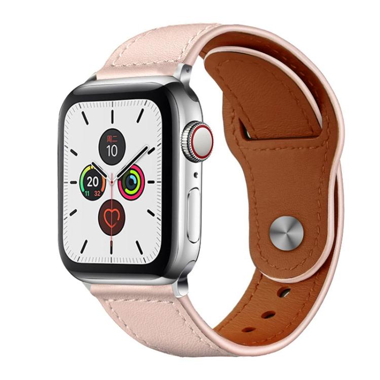 Cinturino per orologio xDfind con fibbia a rivetto in vera pelle, For Apple Watch 42 / 44 / 45 / 46 / 49mm
