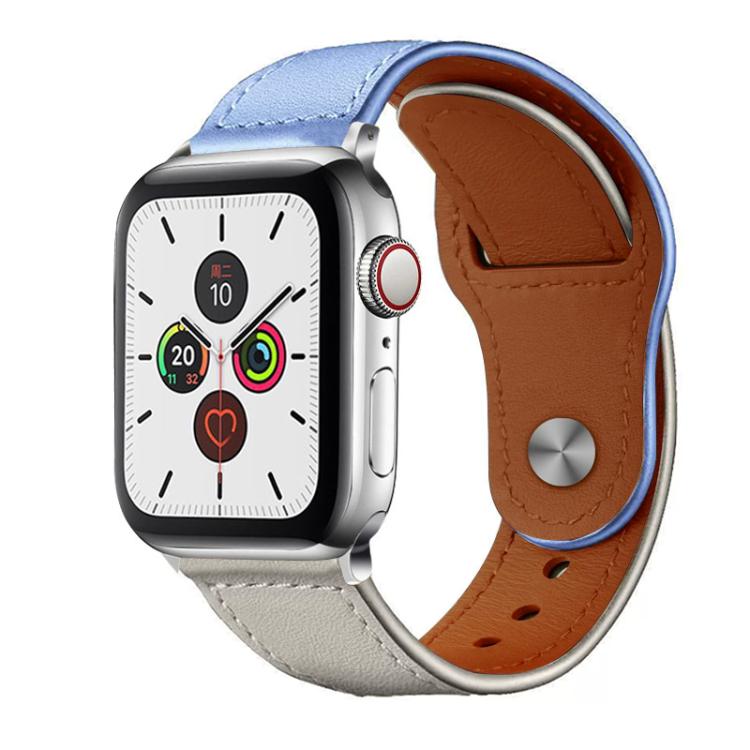 Cinturino per orologio xDfind con fibbia a rivetto in vera pelle, For Apple Watch 42 / 44 / 45 / 46 / 49mm